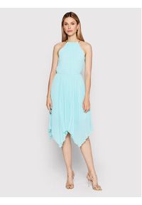 Rinascimento Sukienka koktajlowa CFC0109265003 Niebieski Regular Fit. Kolor: niebieski. Materiał: syntetyk. Styl: wizytowy