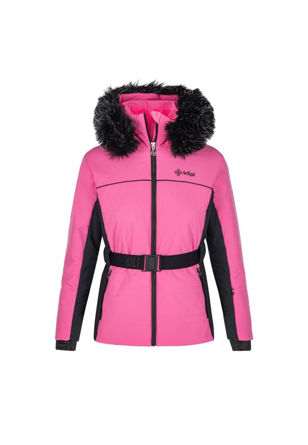 Damska kurtka narciarska Kilpi CARRIE-W. Kolor: czarny, różowy, wielokolorowy. Sezon: zima. Sport: narciarstwo