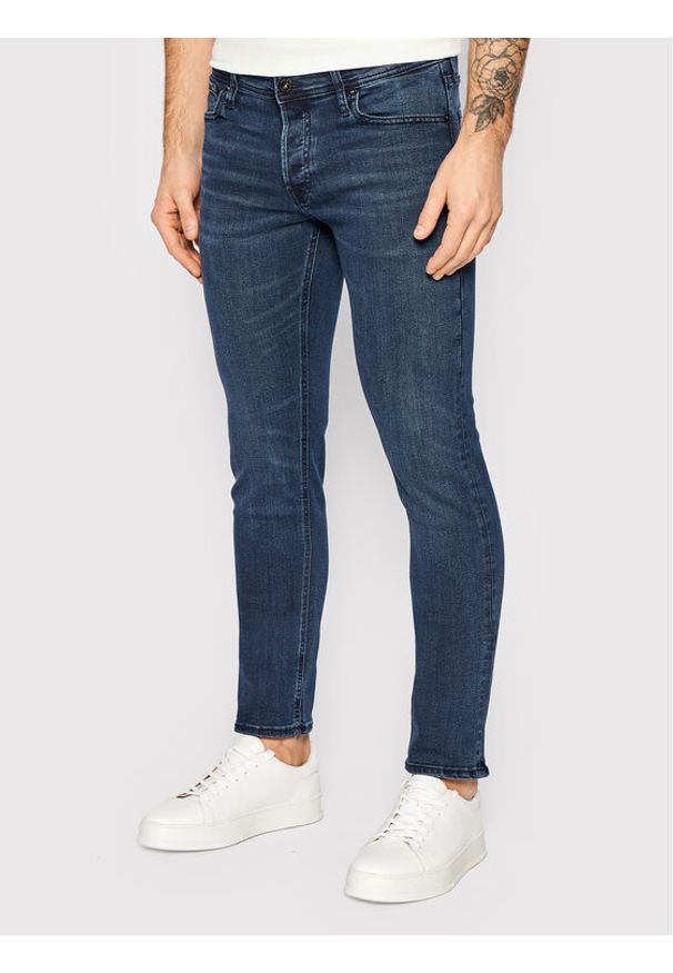Jack & Jones Jeansy Glenn 12173407 Granatowy Slim Fit. Kolor: niebieski