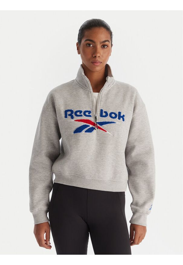 Reebok Bluza Jazz RK25170CCW Szary Regular Fit. Kolor: szary. Materiał: bawełna, syntetyk