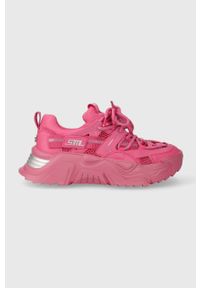Steve Madden sneakersy Kingdom kolor różowy SM11002519. Nosek buta: okrągły. Zapięcie: sznurówki. Kolor: różowy. Materiał: guma. Obcas: na platformie #1