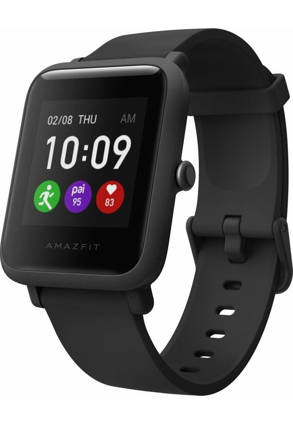 AMAZFIT - Smartwatch Amazfit Bip S Lite Czarny (ZEG-SMW-0068). Rodzaj zegarka: smartwatch. Kolor: czarny