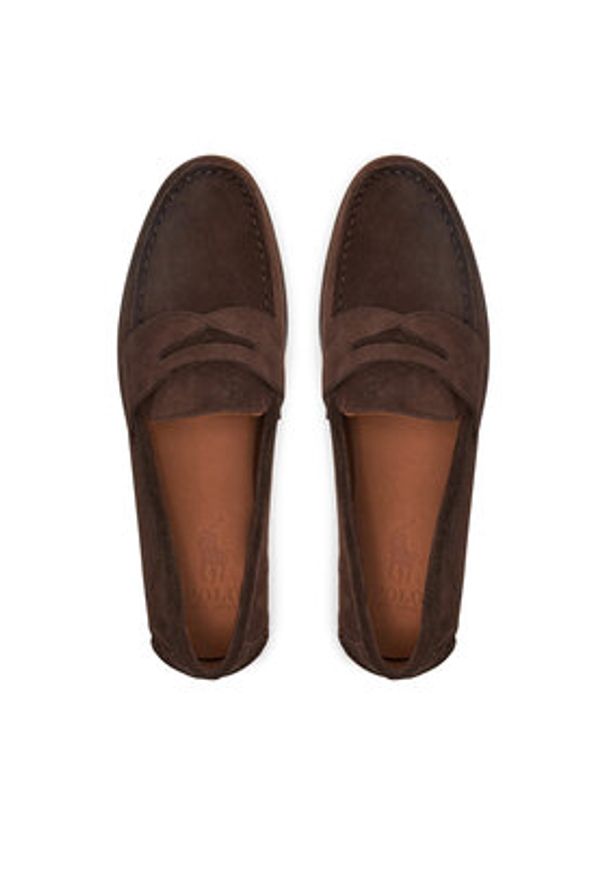 Polo Ralph Lauren Mokasyny 803945281001 Brązowy. Kolor: brązowy. Materiał: zamsz, skóra