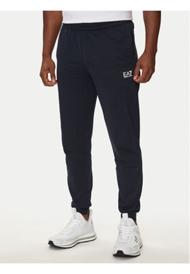 EA7 Emporio Armani Dres 8NPV60 PJVRZ 1562 Granatowy Regular Fit. Kolor: niebieski. Materiał: bawełna