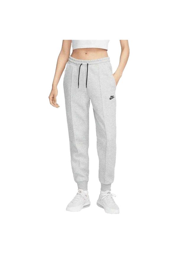Nike - Damskie Sportowe Spodnie Do Biegania Z Polaru. Kolor: szary. Materiał: polar. Sport: turystyka piesza