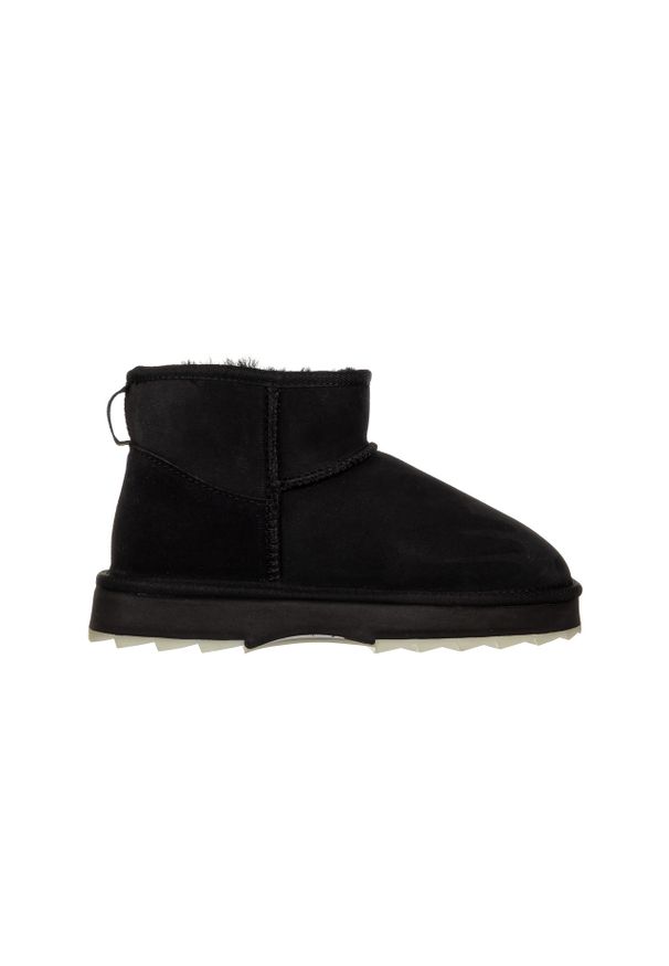 emu - Śniegowce Emu Sharky Micro Black 119141, Czarny, Skóra naturalna. Kolor: czarny. Materiał: skóra. Szerokość cholewki: normalna. Styl: elegancki