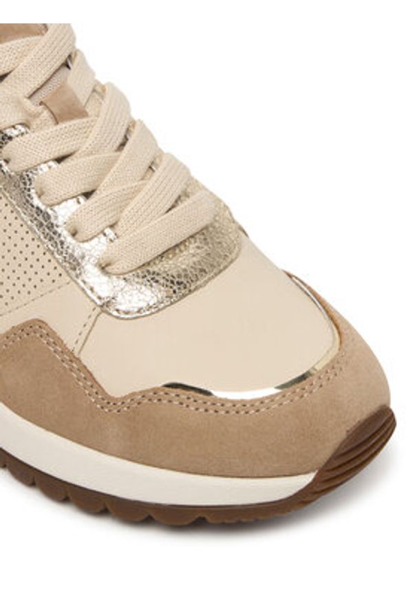 Geox Sneakersy D Desya D6500A 085CF C1S2L Beżowy. Kolor: beżowy. Materiał: skóra