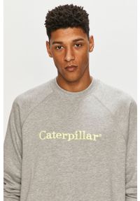 CATerpillar - Caterpillar - Bluza. Okazja: na co dzień. Kolor: szary. Długość rękawa: raglanowy rękaw. Wzór: aplikacja. Styl: casual #2