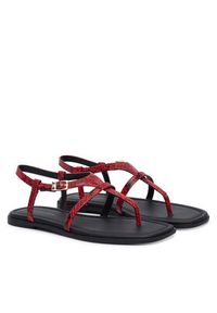 TOMMY HILFIGER - Tommy Hilfiger Sandały Th Buckle FW0FW09514 Czerwony. Kolor: czerwony. Materiał: skóra #3