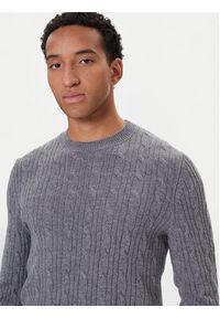 BOSS Sweter H-Hetico 50549975 Szary Regular Fit. Kolor: szary. Materiał: wełna #4