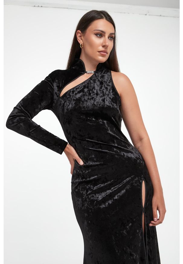 Versace Jeans Couture - Sukienka welurowa VERSACE JEANS COUTURE. Materiał: welur