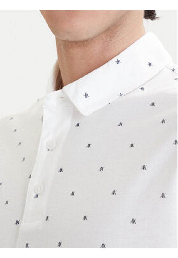 Armani Exchange Polo XM000735 AF10356 F0198 Biały Regular Fit. Typ kołnierza: polo. Kolor: biały. Materiał: bawełna