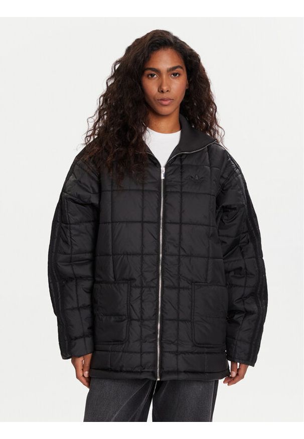 Adidas - adidas Kurtka przejściowa Essentials JX8825 Czarny Oversize. Kolor: czarny. Materiał: syntetyk