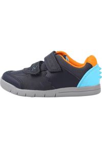 Clarks - Buty CLARKS REX QUEST T Niebieski. Kolor: niebieski. Materiał: tkanina, skóra. Sport: turystyka piesza