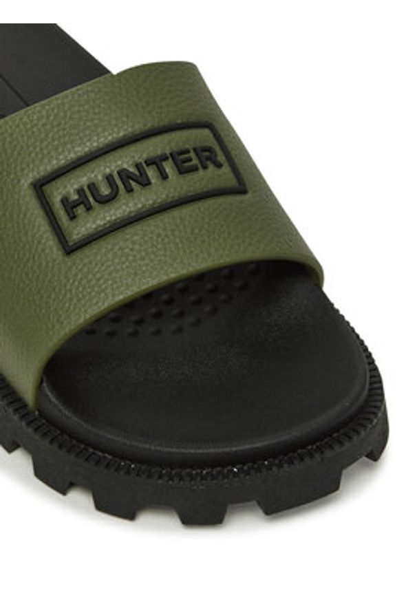 Hunter Klapki HFRU0005251 Zielony. Kolor: zielony. Materiał: syntetyk