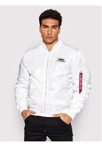 Alpha Industries Kurtka bomber Back Print 128113 Biały Regular Fit. Kolor: biały. Materiał: syntetyk. Wzór: nadruk #3