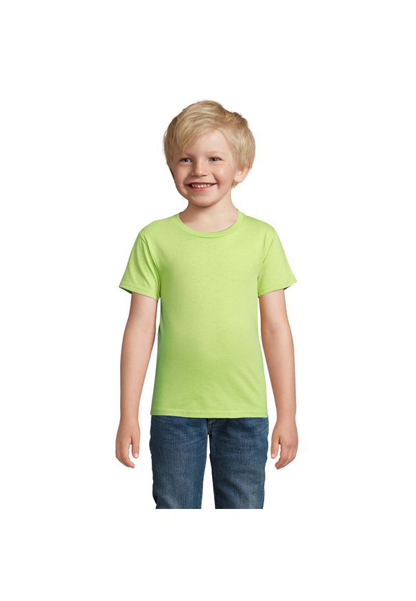 SOL'S - Dziecięca Koszulka Pioneer. Kolor: zielony. Sport: joga i pilates