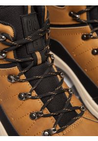 Big-Star - Buty męskie trekkingowe brązowe SS174047 802. Okazja: na co dzień. Nosek buta: okrągły. Kolor: brązowy. Materiał: syntetyk, skóra. Sezon: zima, jesień. Sport: turystyka piesza #7