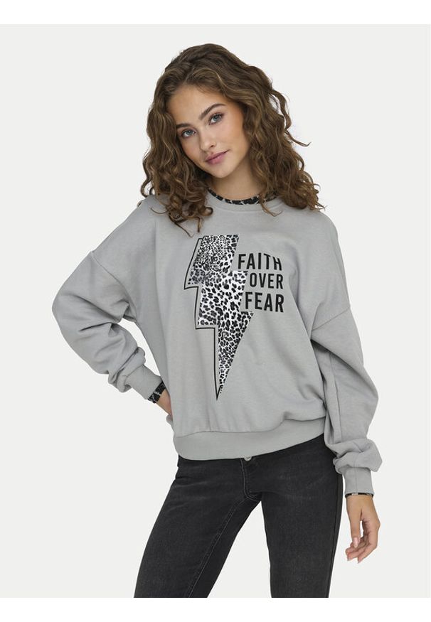 only - ONLY Bluza Runa 15313683 Szary Regular Fit. Kolor: szary. Materiał: bawełna