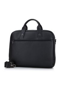Wittchen - Męska torba na laptopa z dodatkową kieszenią z przodu czarna. Kolor: czarny. Materiał: skóra ekologiczna. Styl: casual, klasyczny, biznesowy #2