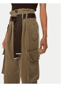 Pinko Spodnie cargo Ronfare 101840 A21C Khaki Regular Fit. Kolor: brązowy. Materiał: bawełna