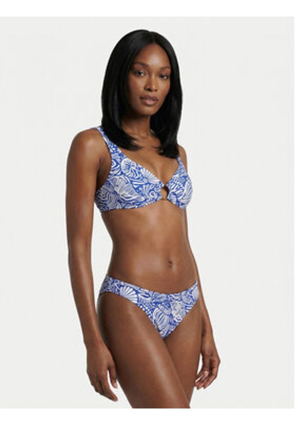 Seafolly Dół od bikini C Shells 40426-328 Niebieski. Kolor: niebieski. Materiał: syntetyk