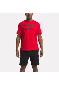 Koszulka fitness męska Reebok krótki rękaw. Kolor: czerwony. Materiał: bawełna. Długość rękawa: krótki rękaw. Długość: krótkie. Sport: fitness