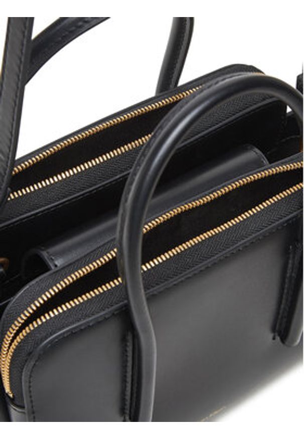 Calvin Klein Torebka Carryall Micro Leather Tote LV04F3057G Czarny. Kolor: czarny. Materiał: skórzane