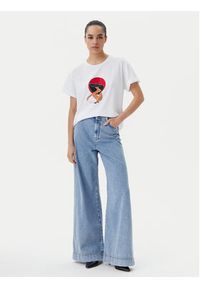 Liu Jo Beachwear T-Shirt q-roa-35173 Biały Regular Fit. Kolor: biały. Materiał: bawełna