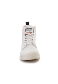 Buty do chodzenia damskie Palladium Pampa Hi. Zapięcie: sznurówki. Kolor: biały. Materiał: materiał, syntetyk. Szerokość cholewki: normalna. Sport: turystyka piesza