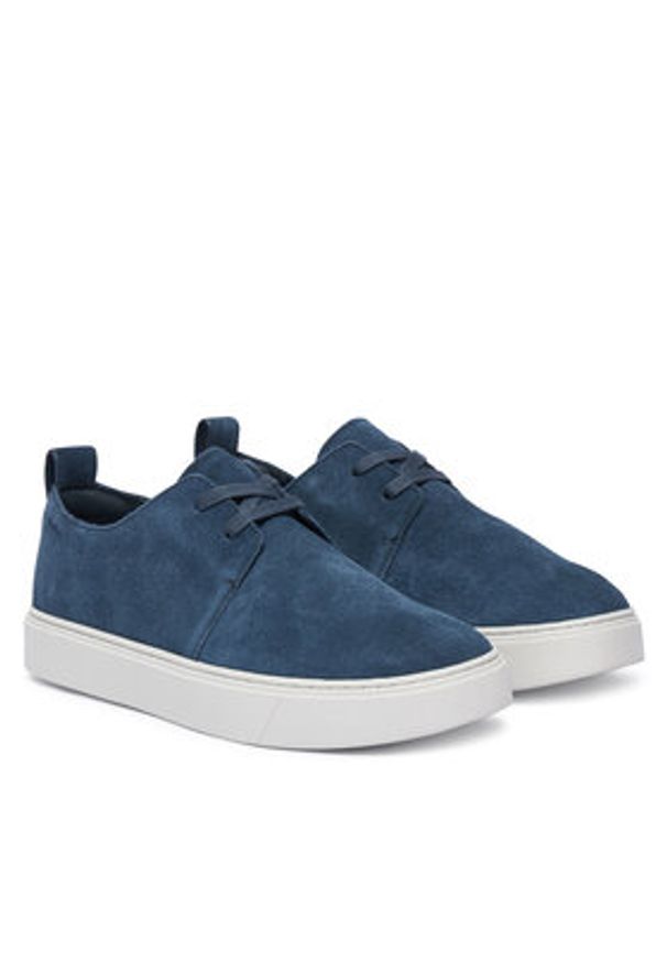 Calvin Klein Półbuty Hybrid Clean Derby Su HM0HM02324 Niebieski. Kolor: niebieski. Materiał: zamsz, skóra