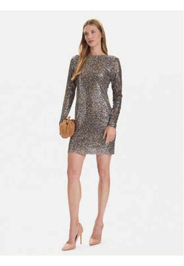Vero Moda Sukienka codzienna Hanya 10337842 Beżowy Regular Fit. Okazja: na co dzień. Kolor: beżowy. Materiał: syntetyk. Typ sukienki: proste. Styl: casual
