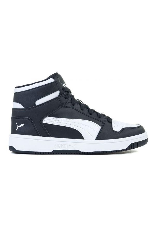 Puma - Męskie Buty Treningowe Rebound Lay Up. Kolor: czarny, biały, wielokolorowy. Styl: sportowy. Sport: turystyka piesza