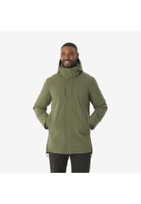 quechua - Parka turystyczna męska zimowa Quechua NH500 -10°C wodoodporna. Okazja: na spacer. Kolor: brązowy, zielony, wielokolorowy. Materiał: materiał. Sezon: zima. Styl: sportowy