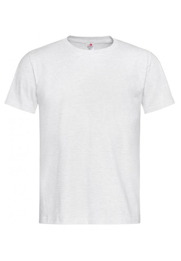 Szary t-shirt Stedman krótki, casualowy