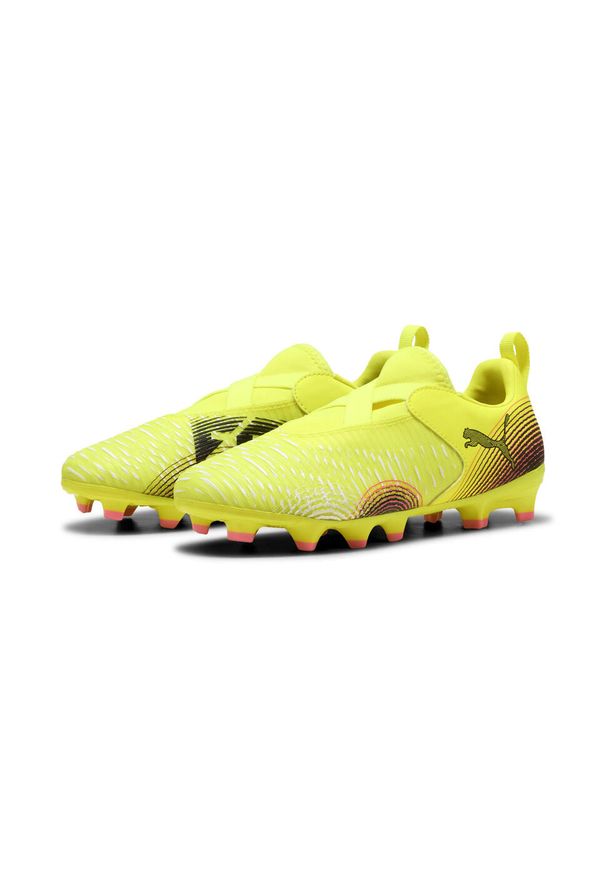 Puma - Młodzieżowe buty piłkarskie FUTURE 8 MATCH LL FG/AG PUMA. Kolor: żółty, wielokolorowy, różowy, czarny. Sport: piłka nożna