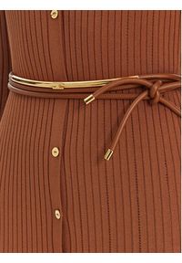 Elisabetta Franchi Sukienka dzianinowa AM-15S-61E2-V490 Brązowy Regular Fit. Kolor: brązowy. Materiał: wiskoza #3