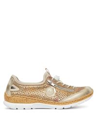 Rieker Sneakersy N42V1-92 Beżowy. Kolor: beżowy. Materiał: materiał, syntetyk