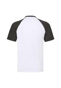FRUIT OF THE LOOM - Męska Koszulka Baseballowa Valueweight. Kolor: biały, wielokolorowy, czarny