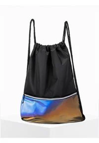 Ombre Clothing - Worek plecak męski A270 - czarny/fioletowy - uniwersalny. Kolor: czarny. Materiał: poliester #1