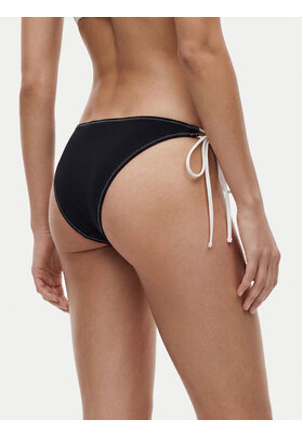 Calvin Klein Swimwear Dół od bikini LV00Q61215 Czarny. Kolor: czarny. Materiał: syntetyk
