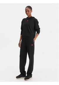 Hugo - HUGO Spodnie dresowe Signature 50556808 Czarny Regular Fit. Kolor: czarny. Materiał: bawełna #4