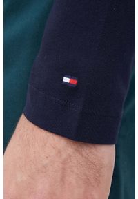 TOMMY HILFIGER - Tommy Hilfiger longsleeve bawełniany kolor granatowy z nadrukiem. Kolor: niebieski. Materiał: bawełna. Długość rękawa: długi rękaw. Długość: długie. Wzór: nadruk. Styl: klasyczny #3