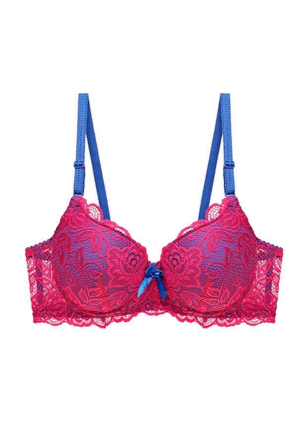 Intica - Biustonosz usztywniany z koronką i regulowanymi ramiączkami Amiyah. Kolor: wielokolorowy. Materiał: koronka. Wzór: koronka