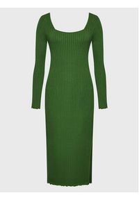 Glamorous Sukienka dzianinowa CA0334 Zielony Slim Fit. Kolor: zielony. Materiał: dzianina, bawełna #6