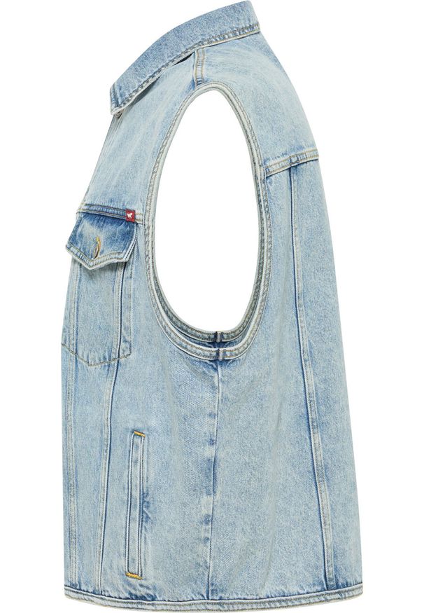 Mustang - MĘSKA KAMIZELKA JENSOWA MUSTANG Florida Vest Denim Blue 1015160 5000 212. Materiał: denim