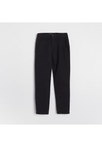 Reserved - Gładkie spodnie chino - Czarny. Kolor: czarny. Wzór: gładki #1
