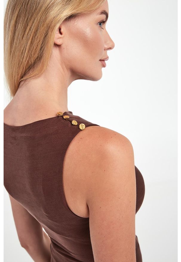 Elisabetta Franchi - Top damski w prążki ELISABETTA FRANCHI. Wzór: prążki