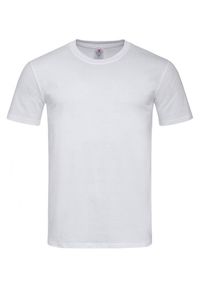Stedman - Biały T-Shirt Męski Bez Nadruku -STEDMAN- 100% Bawełna, Koszulka, Krótki Rękaw, Basic, U-neck. Okazja: na co dzień. Kolor: biały. Materiał: bawełna. Długość rękawa: krótki rękaw. Długość: krótkie. Styl: casual