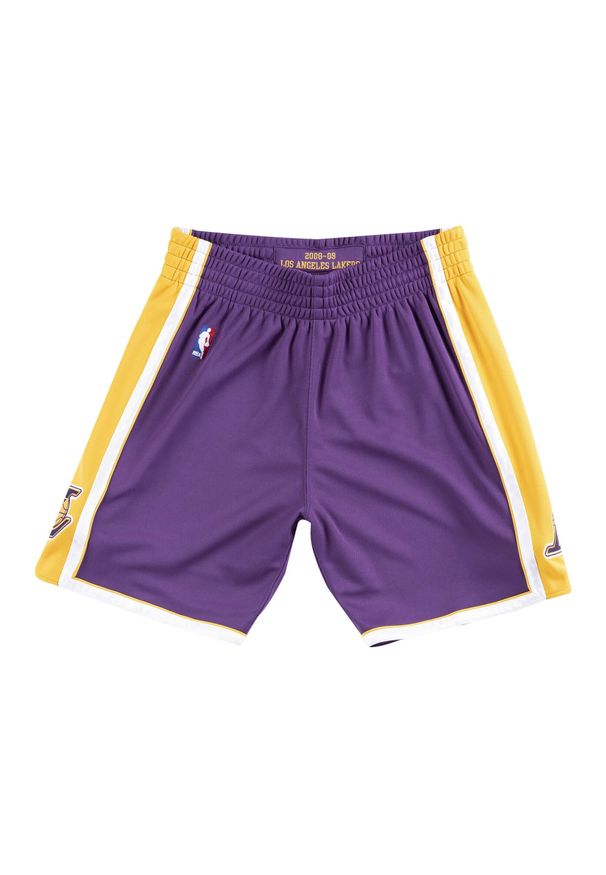 Mitchell & Ness - Szorty oryginalne Los Angeles Lakers NBARoad 08-09. Kolor: fioletowy. Wzór: haft. Sport: koszykówka